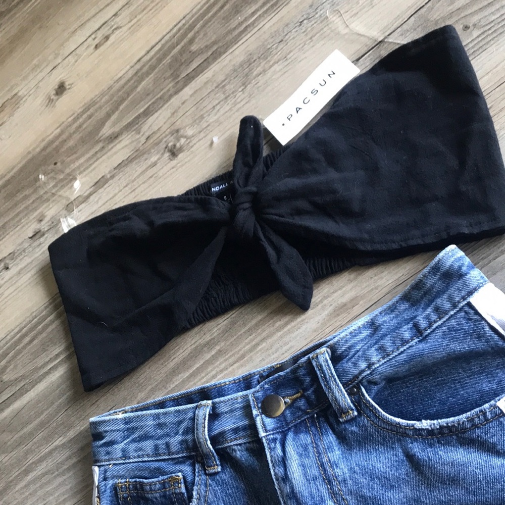 NWT PACSUN Kendall & Kylie Knotted Crop Top - Picture 2 of 4
